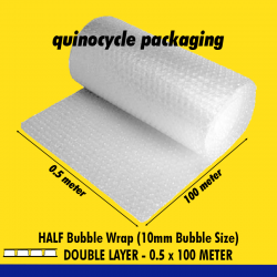 HALF Roll Easy Packing Air Bubble Wrap 10mm (Double Layer) 0.5 x 100 meter