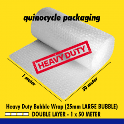 Heavy Duty Bubble Wrap (25mm Large Bubble/ Double Layer) 1 x 50 meter