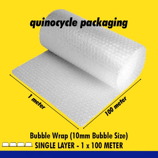 Air Bubble Wrap (10mm Small Size Bubble/ Single Layer) 1 x 100 meter