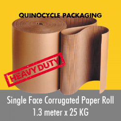 Single Face Corrugated Paper Roll 25KG (1.3 meter Width)