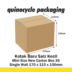 Mini Size New Carton Box XS (Single Wall) 170 x 115 x 150mm