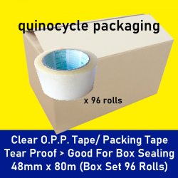 Clear OPP Tape 48mm x 80meter (96 Rolls) Box Set | Box Sealing Tape | Packing Tape