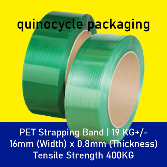 PET Strapping Band | Heavy Industry PET Strap | 19+/- KG+ x 16mm x 0.8mm | Tensile Strength 400 KG